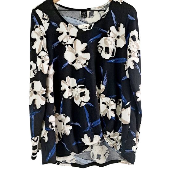 Lildy Floral Print Knot Front Tunic - Picture 2 of 7